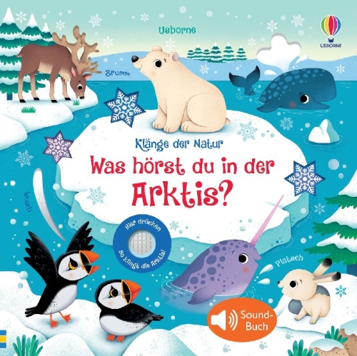 Buchcover und Innenansicht für das Buch: Klänge der Natur: Was hörst du in der Arktis?