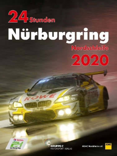 Buchcover und Innenansicht für das Buch: 24 Stunden Nürburgring Nordschleife 2020