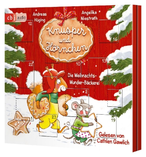 Buchcover und Innenansicht für das Buch: Knusper und Hörnchen - Die Weihnachts-Wunder-Bäckerei
