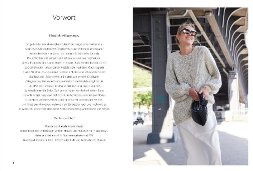 Buchcover und Innenansicht für das Buch: Stricken im Scandi- und Oversize Look