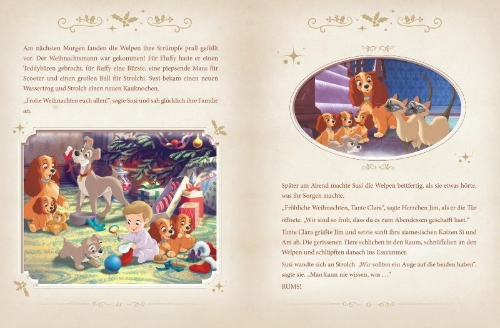Buchcover und Innenansicht für das Buch: Disney: Das große goldene Buch der Weihnachts-Geschichten