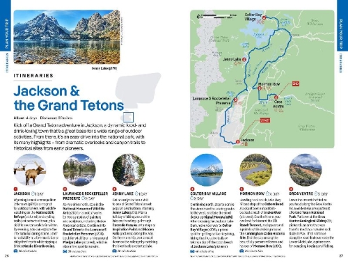 Buchcover und Innenansicht für das Buch: Yellowstone & Grand Teton National Parks
