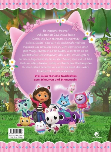 Buchcover und Innenansicht für das Buch: Gabby's Dollhouse: Die schönsten Abenteuer von Gabby und Pandy