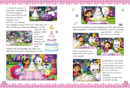 Buchcover und Innenansicht für das Buch: Gabby's Dollhouse: Die schönsten Abenteuer von Gabby und Pandy