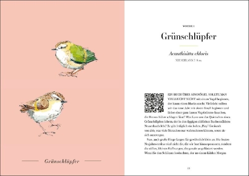 Buchcover und Innenansicht für das Buch: A Year of Birdsong