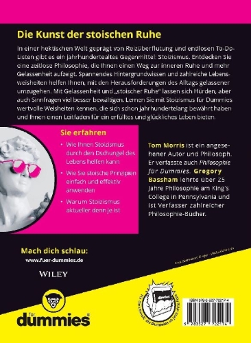 Buchcover und Innenansicht für das Buch: Stoizismus für Dummies