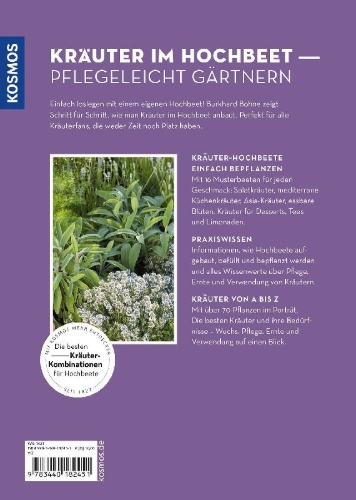 Buchcover und Innenansicht für das Buch: Kräuter im Hochbeet