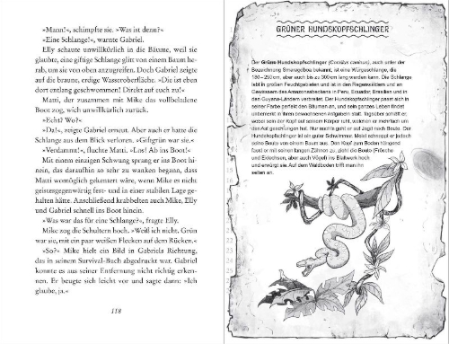 Buchcover und Innenansicht für das Buch: Survival - Im Auge des Alligators
