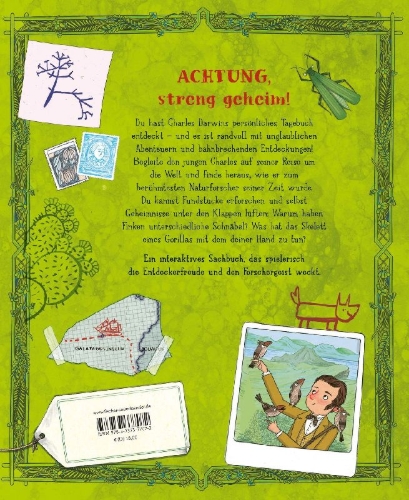 Buchcover und Innenansicht für das Buch: The secret diary of Charles Darwin