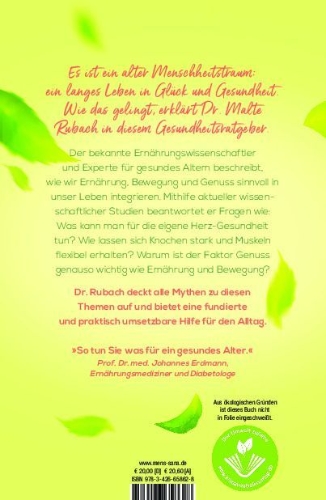 Buchcover und Innenansicht für das Buch: Das Geheimnis des gesunden Alterns