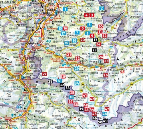 Buchcover und Innenansicht für das Buch: ROTHER Skitourenführer Vorarlberg