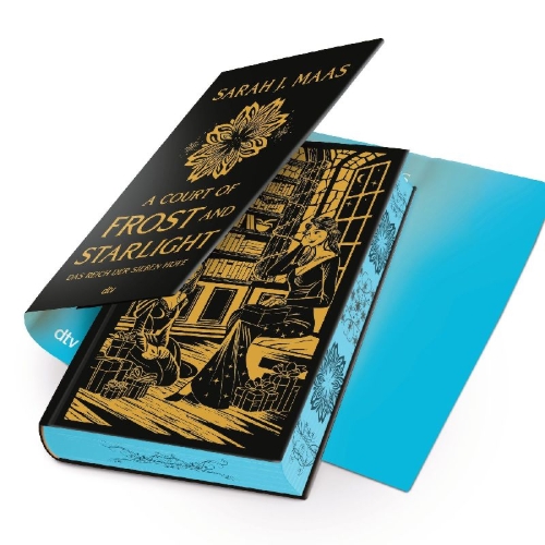 Buchcover und Innenansicht für das Buch: A Court of Frost and Starlight