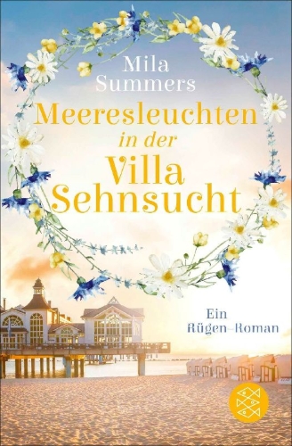 Buchcover und Innenansicht für das Buch: Meeresleuchten in der Villa Sehnsucht