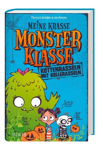 Buchcover und Innenansicht für das Buch: Meine krasse Monsterklasse - Kettenrasseln mit Kellerasseln