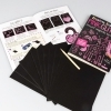 Buchcover und Innenansicht für das Buch: Kratzbilder für Kinder: Kreative Kratzkunst: Pink Glitzer