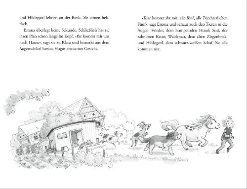 Buchcover und Innenansicht für das Buch: Emma und die Fürchterlichen Fünf