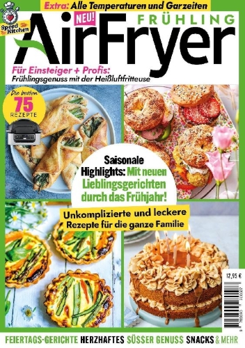 Buchcover und Innenansicht für das Buch: Airfryer Speedkitchen