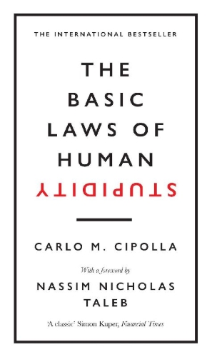 Buchcover und Innenansicht für das Buch: The Basic Laws of Human Stupidity