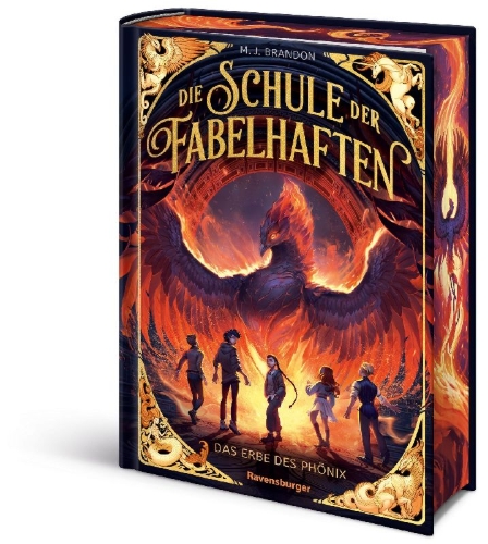 Buchcover und Innenansicht für das Buch: Die Schule der Fabelhaften, Band 1 - Das Erbe des Phönix