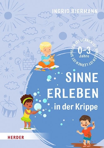 Buchcover und Innenansicht für das Buch: Sinne erleben in der Krippe