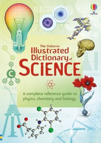 Buchcover und Innenansicht für das Buch: Usborne Illustrated Dictionary of Science