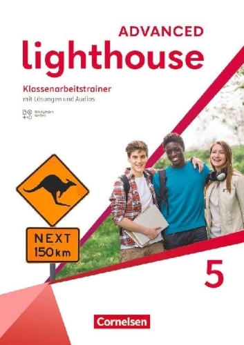 Buchcover und Innenansicht für das Buch: Lighthouse Band 5: 9. Schuljahr - Advanced Edition - Klassenarbeitstrainer - Mit Audios, Erklärfilmen und Lösungen