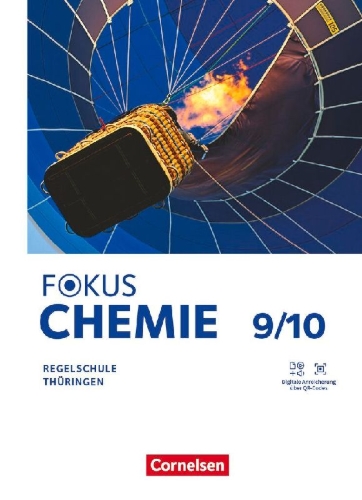 Buchcover und Innenansicht für das Buch: Fokus Chemie 9./10. Schuljahr - Mittlere Schulformen - Thüringen 2025 - Schulbuch