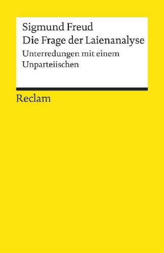 Buchcover und Innenansicht für das Buch: Die Frage der Laienanalyse