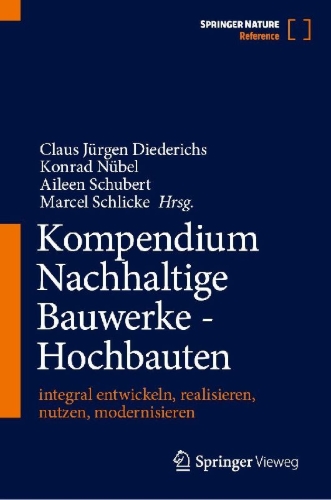 Buchcover und Innenansicht für das Buch: Kompendium Nachhaltige Bauwerke - Hochbauten