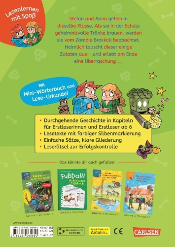 Buchcover und Innenansicht für das Buch: Minecraft Silben-Geschichte: Abenteuer - bis die Schule wackelt!