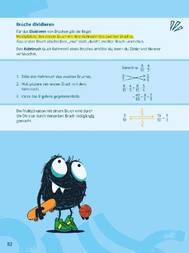 Buchcover und Innenansicht für das Buch: Mathe ohne Drama 6. Klasse
