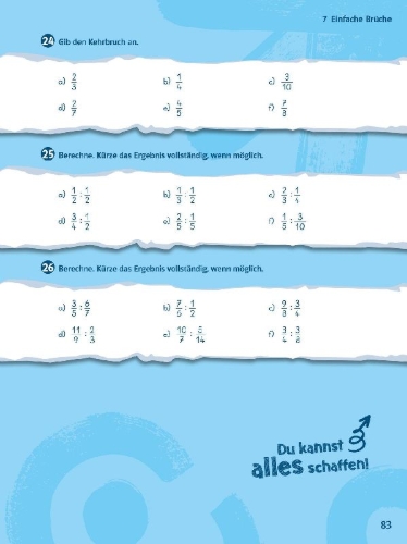 Buchcover und Innenansicht für das Buch: Mathe ohne Drama 6. Klasse