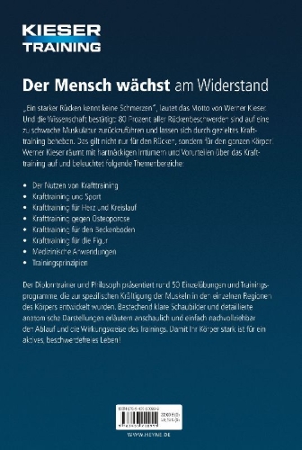 Buchcover und Innenansicht für das Buch: Ein starker Körper kennt keinen Schmerz