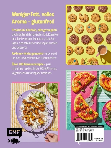 Buchcover und Innenansicht für das Buch: Glutenfree Air Fryer