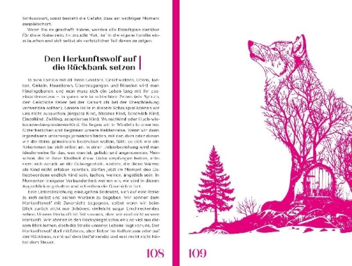 Buchcover und Innenansicht für das Buch: Die 13 Beziehungswölfe