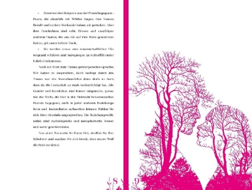 Buchcover und Innenansicht für das Buch: Die 13 Beziehungswölfe