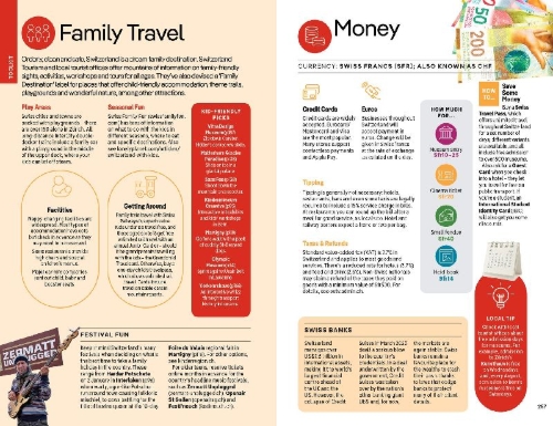 Buchcover und Innenansicht für das Buch: Lonely Planet Switzerland