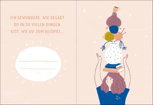 Buchcover und Innenansicht für das Buch: Why You're 100% Wonderful: A Friendship Fill-in Book