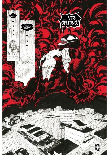 Buchcover und Innenansicht für das Buch: Venom: Black, White & Blood (2025) #1-#4
