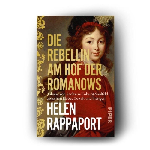 Buchcover und Innenansicht für das Buch: The Rebel Romanov: Julie of Saxe- Coburg, the Empress Russia Never Had