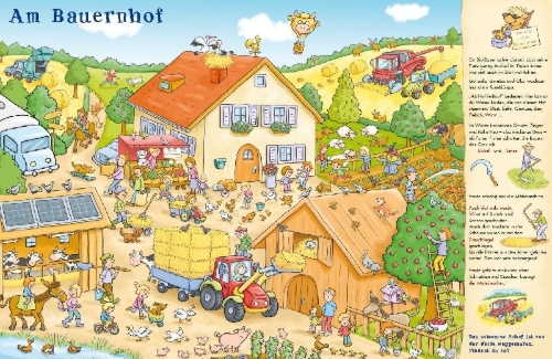 Buchcover und Innenansicht für das Buch: Mein wimmeliges Österreich-Buch