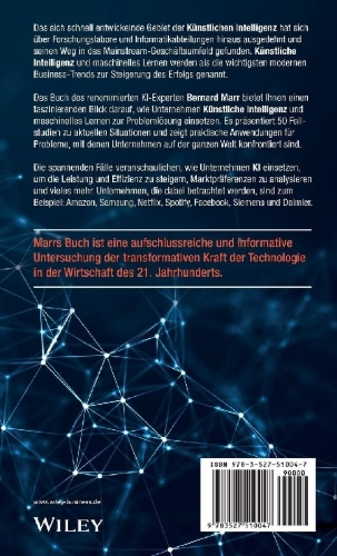 Buchcover und Innenansicht für das Buch: Künstliche Intelligenz in Unternehmen