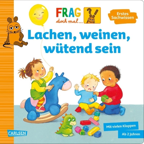 Buchcover und Innenansicht für das Buch: Frag doch mal ... die Maus: Lachen, weinen, wütend sein