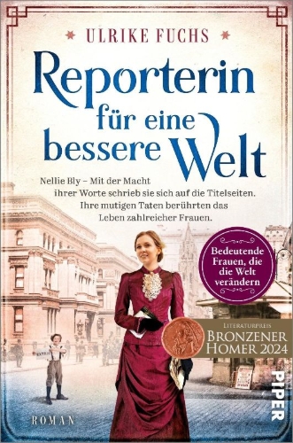 Buchcover und Innenansicht für das Buch: Reporterin für eine bessere Welt