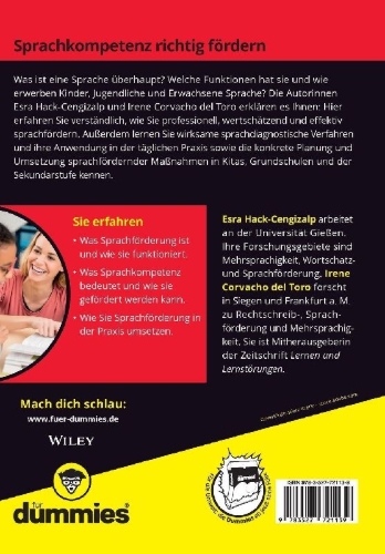 Buchcover und Innenansicht für das Buch: Sprachförderung für Dummies