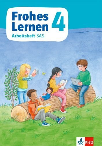 Buchcover und Innenansicht für das Buch: Frohes Lernen Sprachbuch 4. Arbeitsheft in Schulausgangsschrift Klasse 4. Ausgabe Bayern