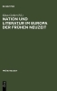Buchcover und Innenansicht für das Buch: Nation und Literatur im Europa der Frühen Neuzeit