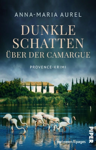 Buchcover und Innenansicht für das Buch: Dunkle Schatten über der Camargue