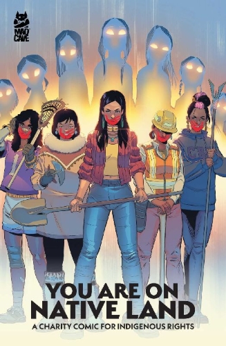 Buchcover und Innenansicht für das Buch: You Are On Native Land: A Charity Comic for Indigenous Rights