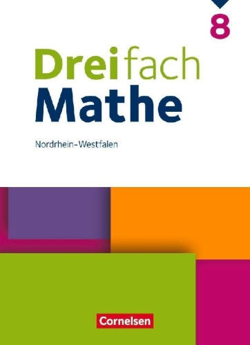 Buchcover und Innenansicht für das Buch: Dreifach Mathe 8. Schuljahr. Nordrhein-Westfalen - Schulbuch